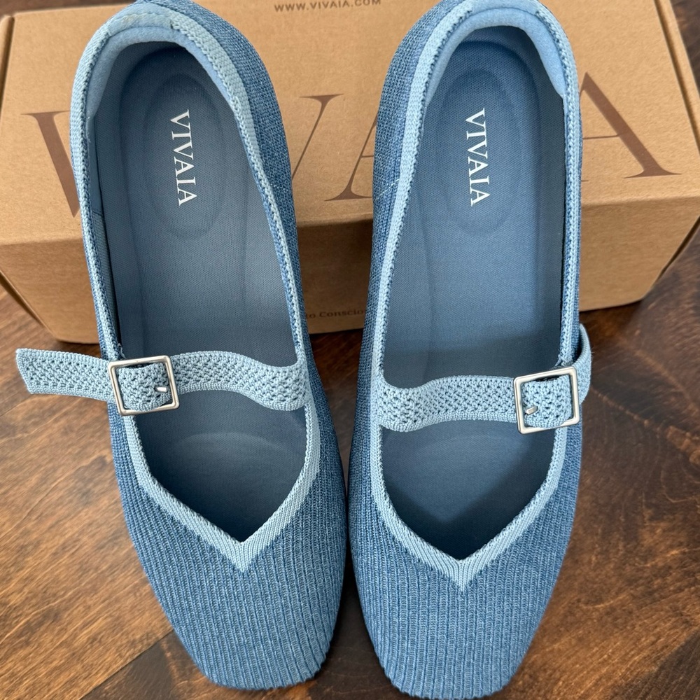 Vivaia • Margot • Mary-Jane Denim Blue • US Size 7 •NWT - Picture 3 of 7